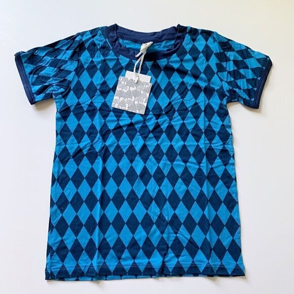 kate quinn Other - NWT Kate Quinn Organics Azure Harlequin Bamboo Tee 6 Years